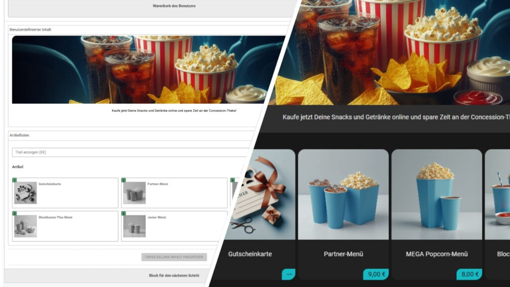 CineOrder Webshop Cross Selling