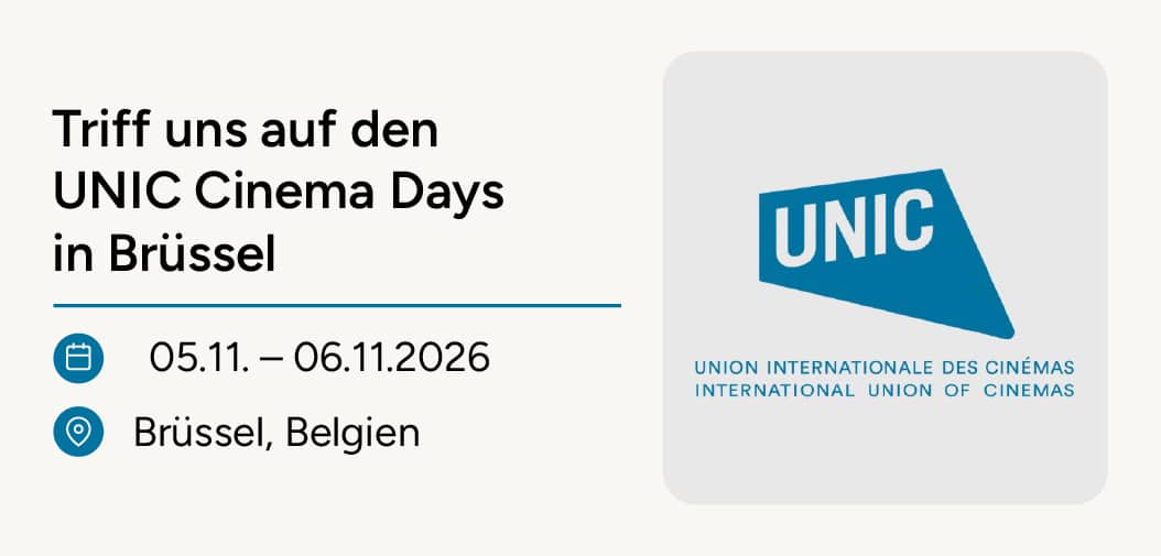 Triff uns auf den UNIC Cinema Days 2026, 5.-6. November in Brüssel